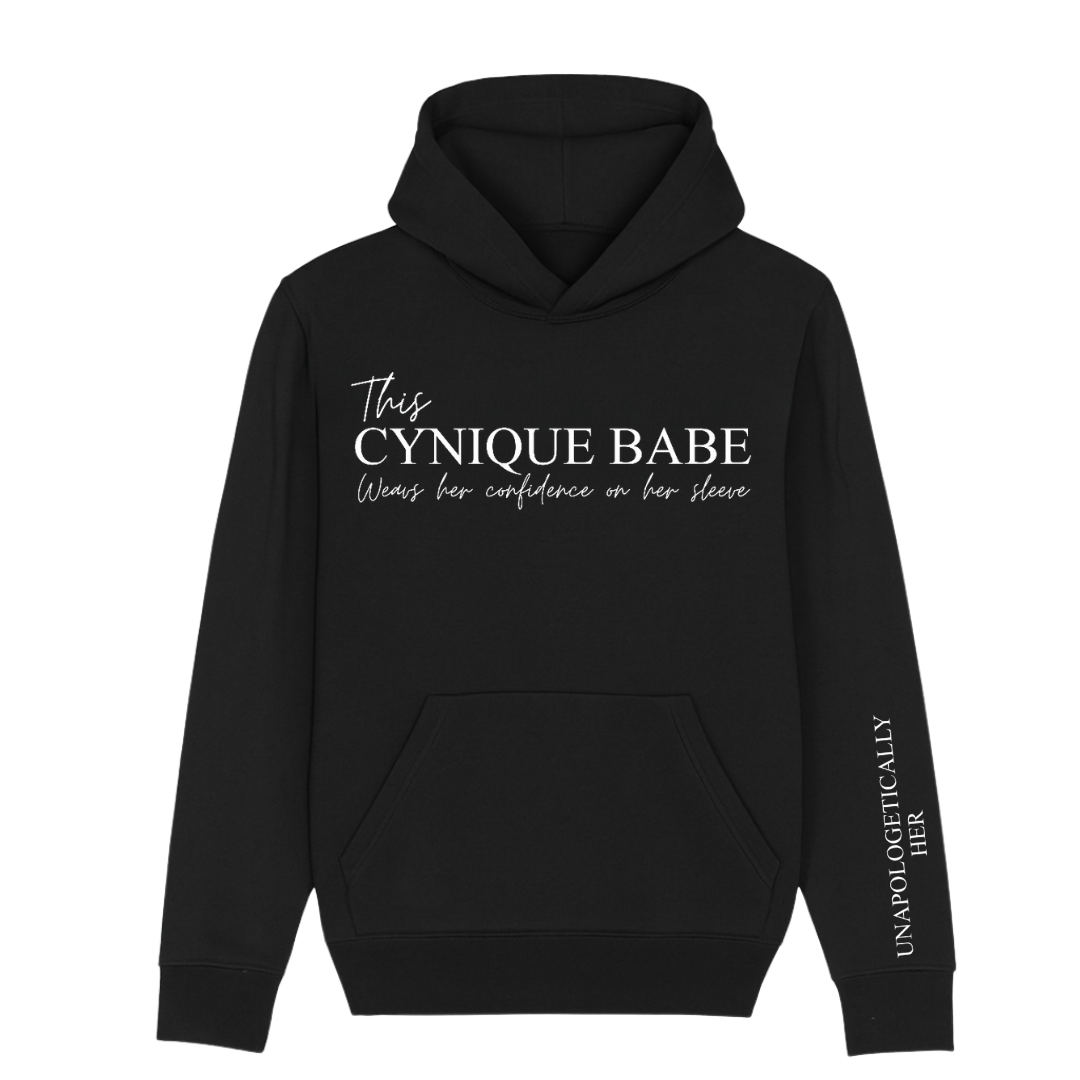 This CYNIQUE Babe Wears Her Confidence On Her Sleeve Hoodie – Black