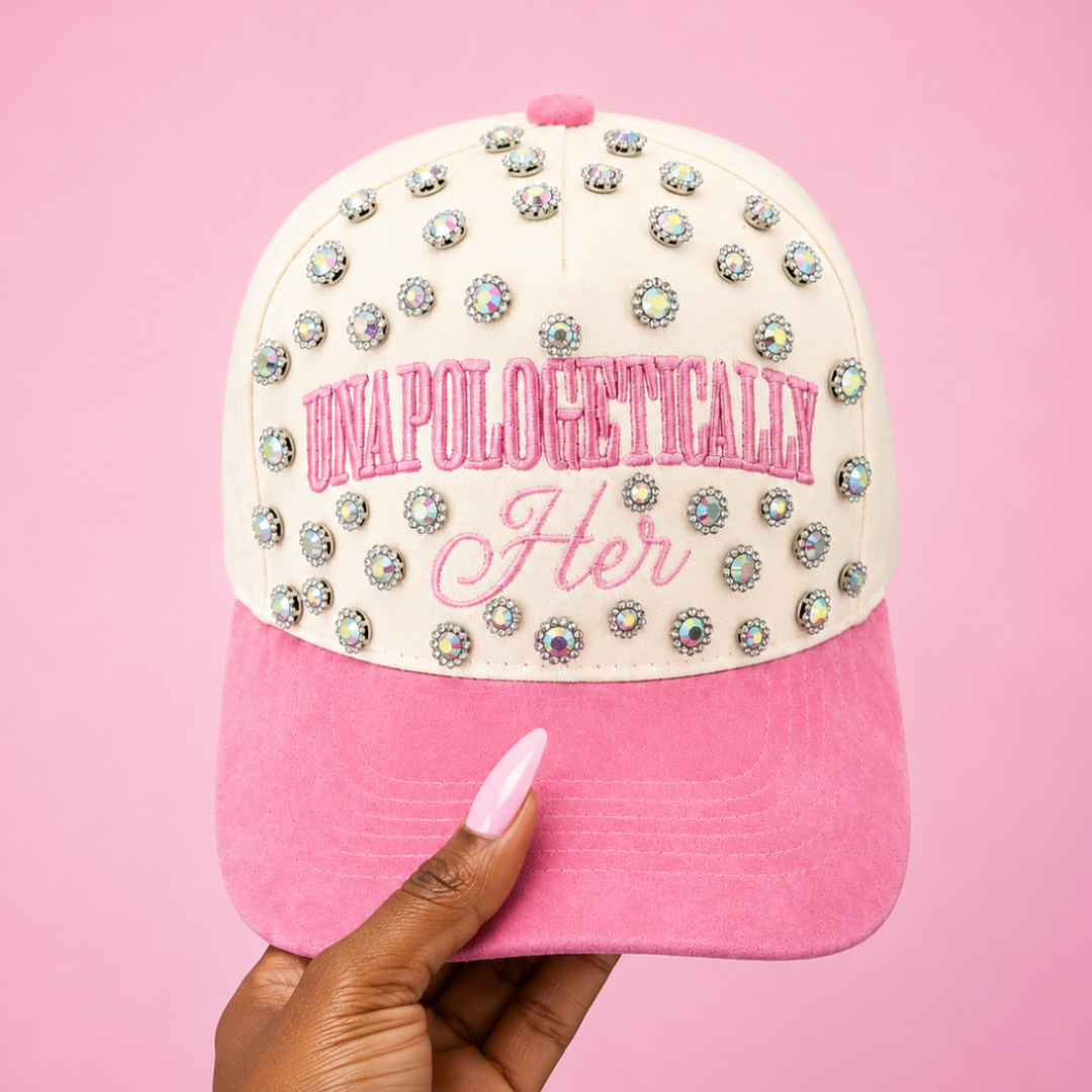 Bling Unapologetically Her Cap – Pink