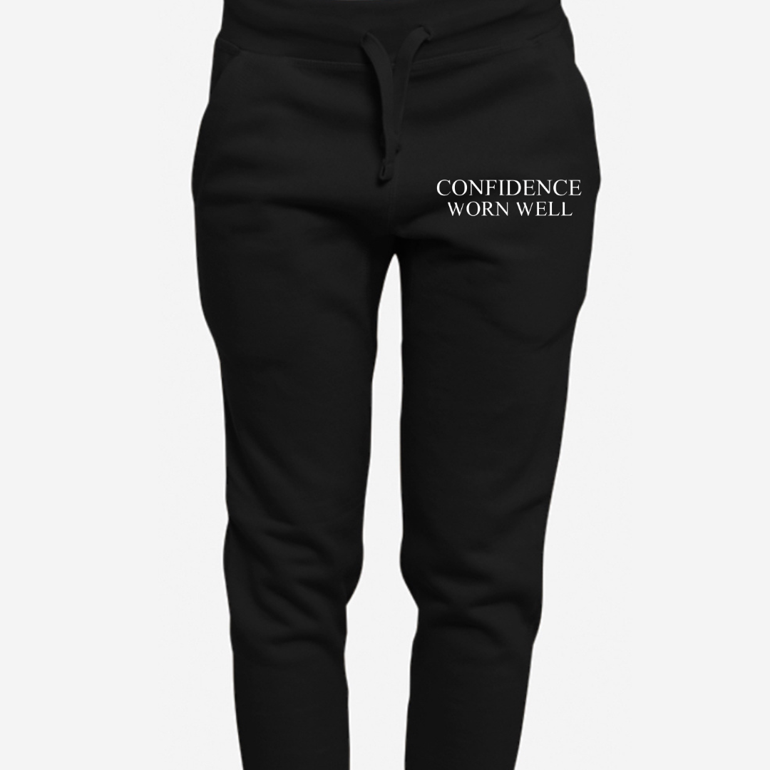 Confidence Worn Well – Premium Black Joggers