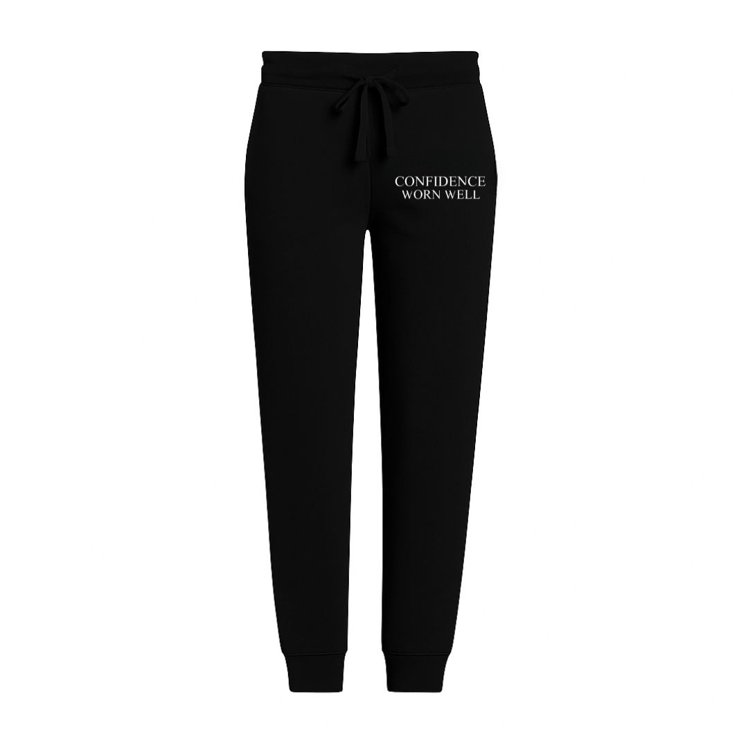 Confidence Worn Well – Premium Black Joggers
