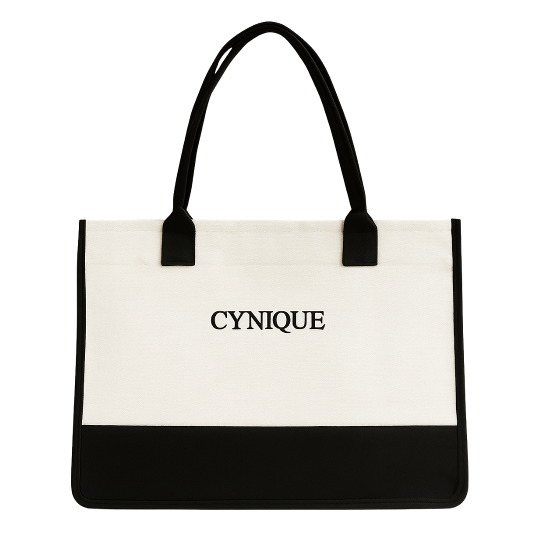 CYNIQUE Signature Tote – Black & Cream