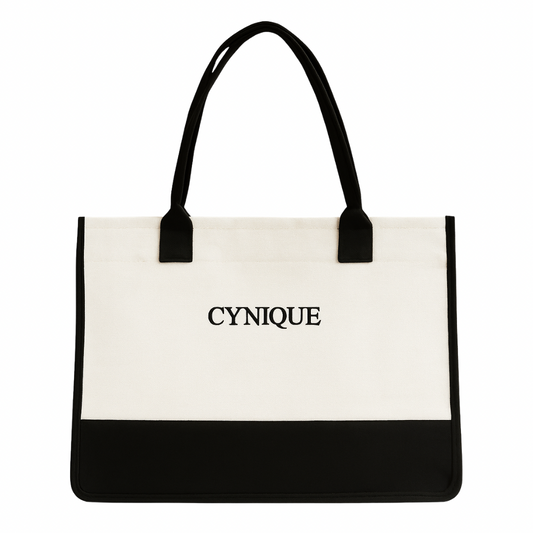 CYNIQUE Signature Tote – Black & Cream